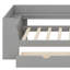 Structure de lit plateforme en bois avec ports USB et tablettes-1539080819