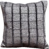Wanderer Plaid Reversible Throw Pillow, Pillow Cover Only - No Insert, 22" x 22", Light Charcoal