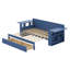 Grand lit de jour avec bureau amovible, structure de lit de jour en bois avec tiroirs de rangement et table d'appoint hydraulique-1923381376-1923381380
