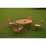 Perine Outdoor 5 - Piece Teak Dining Set