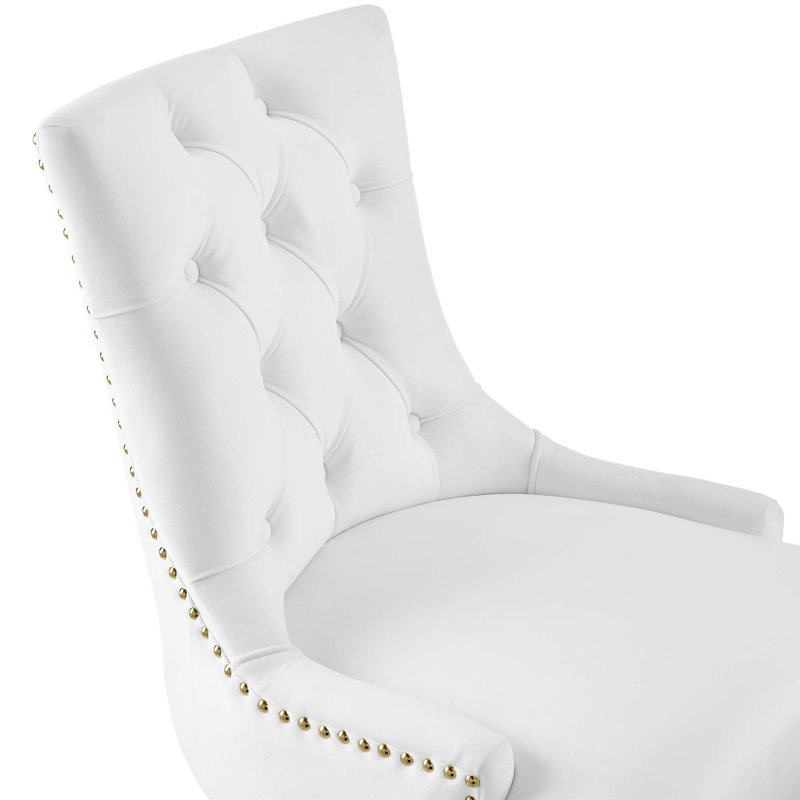 Chaise de bureau Regent, Blanc, Doré