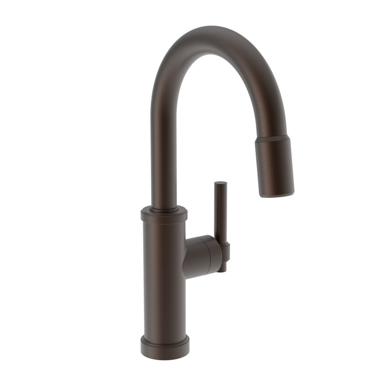 Seager Single Handle Pull Down Bar Faucet, English Bronze