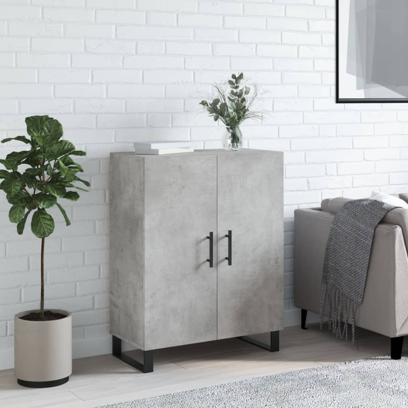 Malaree 2 - Door Rectangle Accent Cabinet, Concrete Grey
