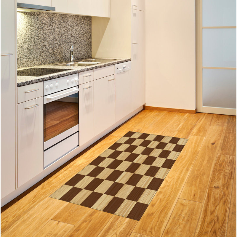 Checkered High Density Long Fiber Poly Threads Decorative Area Rug Carpet, Rectangle 2'7" x 5'