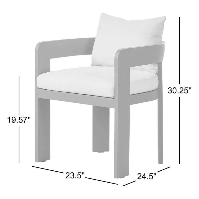 Jackson Outdoor Dining Armchair, Ellor Beige/Expresso