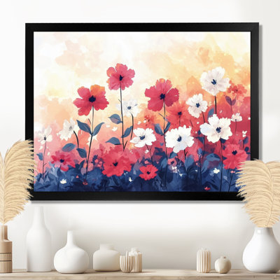 Jaciya Pastal Sunset Hues Seasonal Flowers - Fleurs saisonnières, art mural