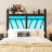  Metal Headboard For King Size Bed With Storage, 60,000 Diy Color Of Led Lights, Head Board With Charging Station, Modern Freestanding Headboard Only, Easy Assembly, Black-509900768-509900772