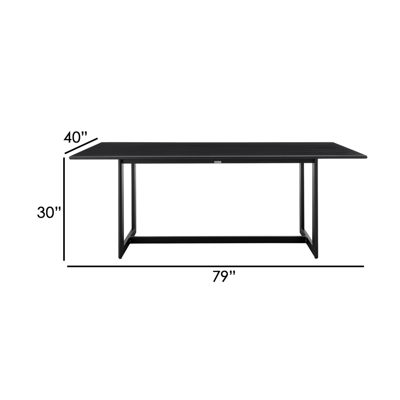 Trosclair 79" Patio Dining Table
