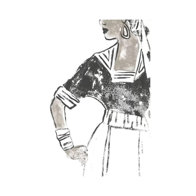 Fashion Plate Power IV by June Erica Vess - Wrapped Canvas Gallery-Wrapped Canvas Giclée, 20.32 cm H x 30.48 cm W