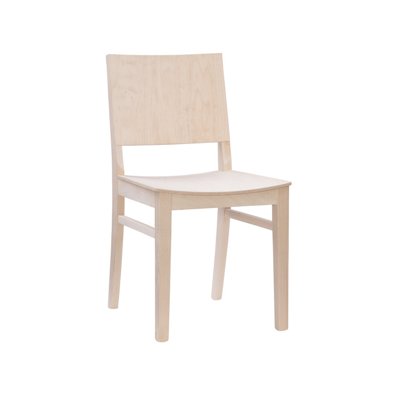 Chaise d'appoint en bois massif Arieli, Inachevé