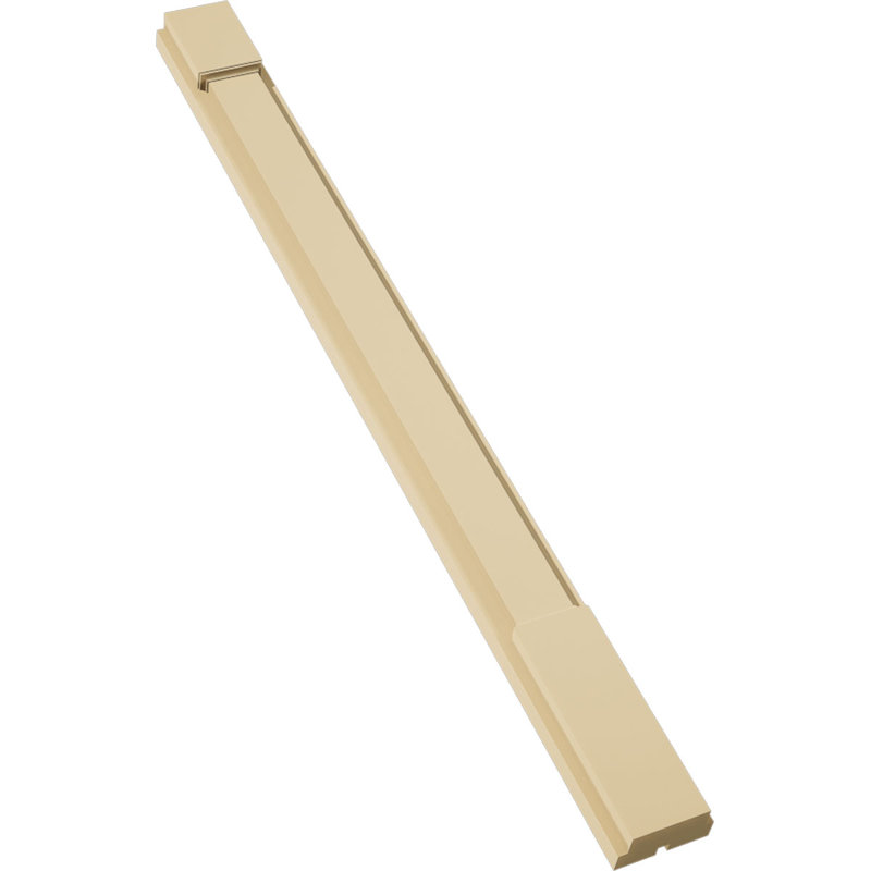 Signature en uréthane pilier uni avec base et base standard, l 4 po x H 48 po x P 2 po (la paire), la base peut être coupée jusqu'à 6 5/8 po, uréthane fraisé à haute densité, brun clair apprêté en usine, vendu par paire