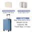 Bagage à main 20 pouces Hardshell, valise légère en ABS durable avec roulettes, serrure TSA intégrée, 2 cubes de rangement