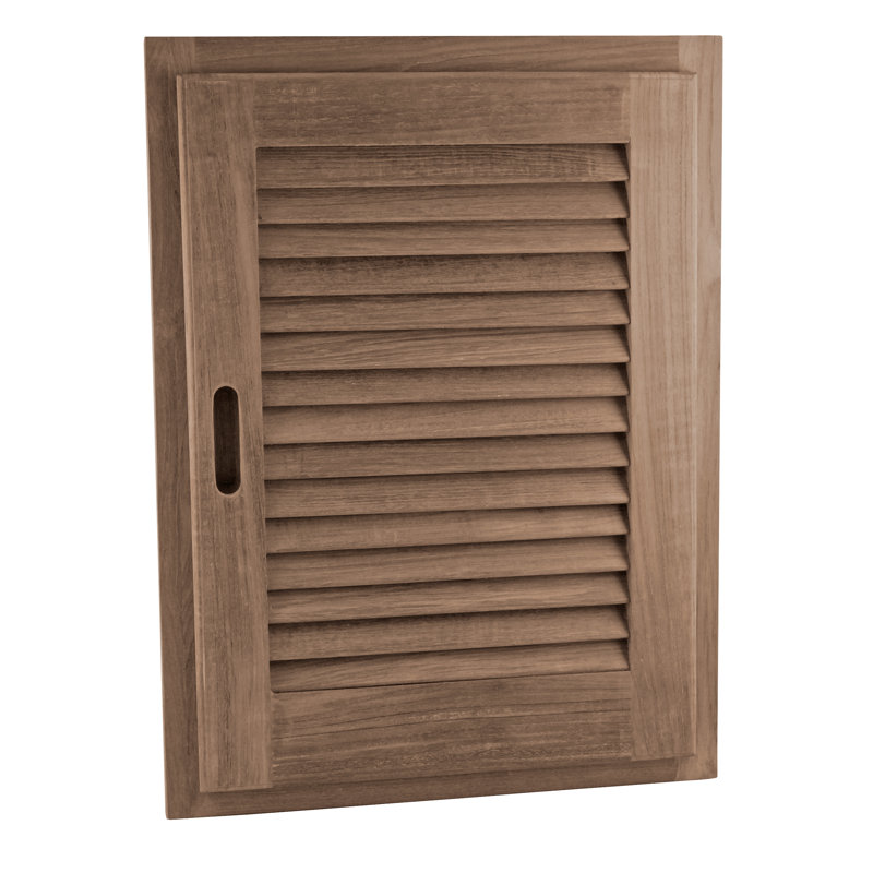 Louver Medium Wood Standard Wall Cabinet Ready-to-Assemble, 15" x 20"
