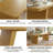 79"L×36"W×29"H Wood Dining Table Kitchen Table with 2 Slanted Legs-464785927