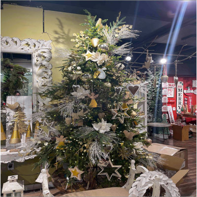 Ornements de Noël 2,6 x 2,6 x 4,4 po, boules de Noël suspendues en verre pour décorations de fêtes, ensemble de 6