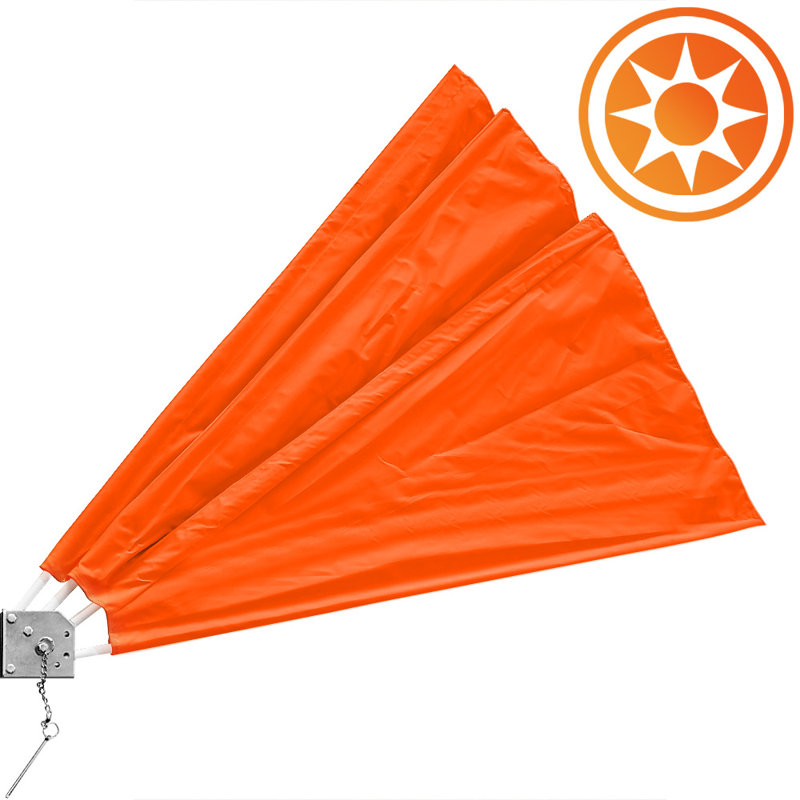 Dakota Fields 1.4cm W x 1.4cm D Retractable Patio Awning, Orange