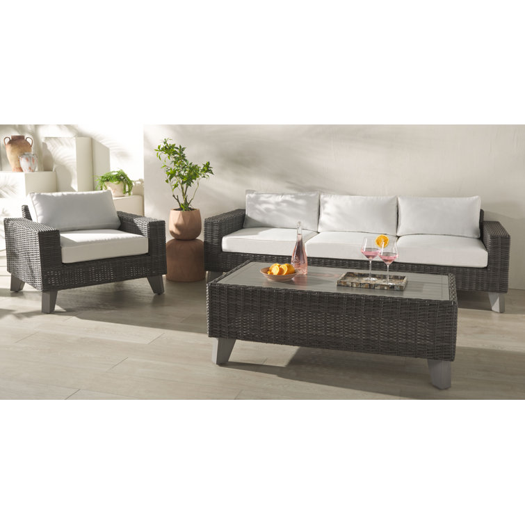 Swifton 4 Piece Outdoor Sofa Seating Group with Cushions