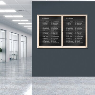 Directory Cabinet Wall Mounted Enclosed Letter Board -  AARCO, ADC4872IV