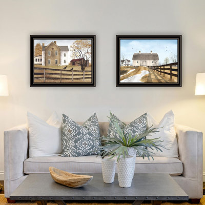 «Trendy Decor 4U», vignette de grand-père, art mural encadré d'automne pour le salon