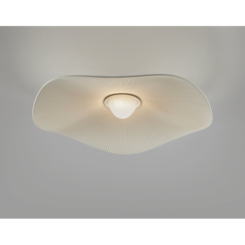 Mediterrània 1 - Light LED Semi Flush Mount, Cream Translucent Ribbon