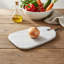 Natural Marble Serving Board With Leather Strap-132780249