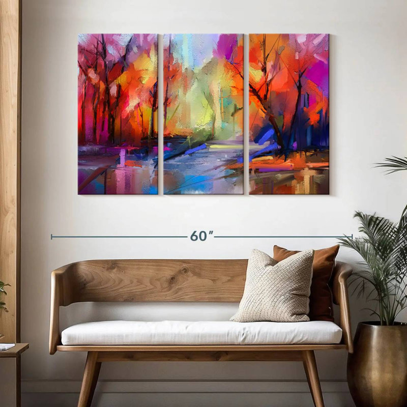 Avery Forest Lake Abstract, 32" H x 50" W