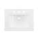 Cayman White Ceramic Rectangular Drop-in Bathroom Sink