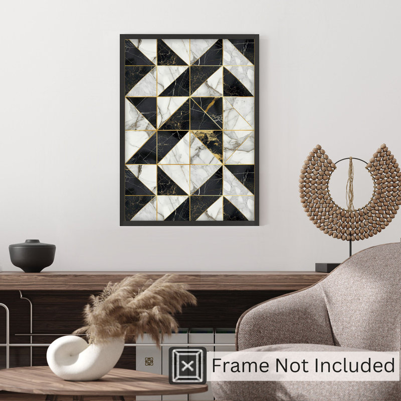 «Abstract Geode Shapes», reproduction d'art moderne sans cadre, H 30 po x l 20 po