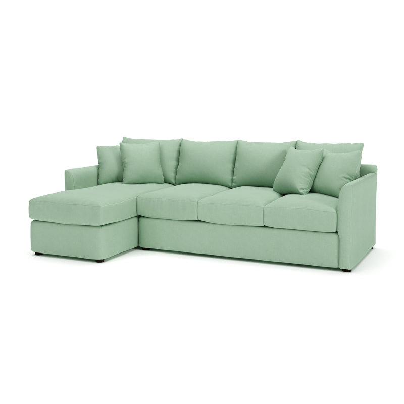 Cecelia Upholstered Sectional, Bayou Spray Canvas, Left Hand Facing