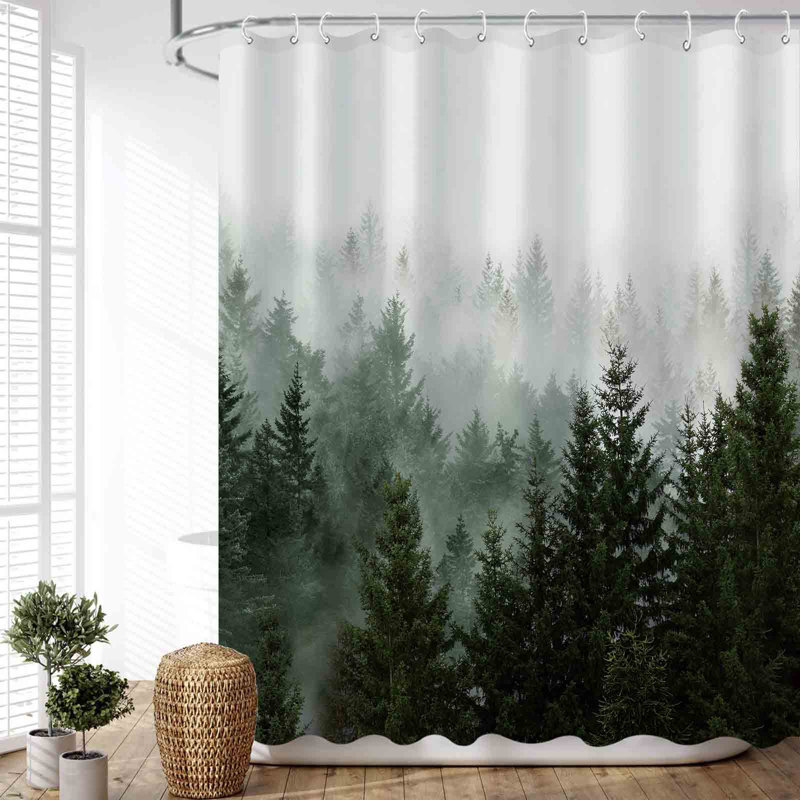 Irmhilde Abstract Shower Curtain with Hooks Included