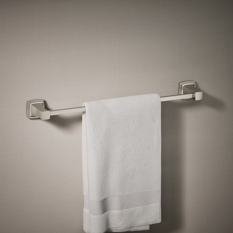 Riff Wall Mounted Towel Bar, Vibrant Brushed Nickel, 24"W