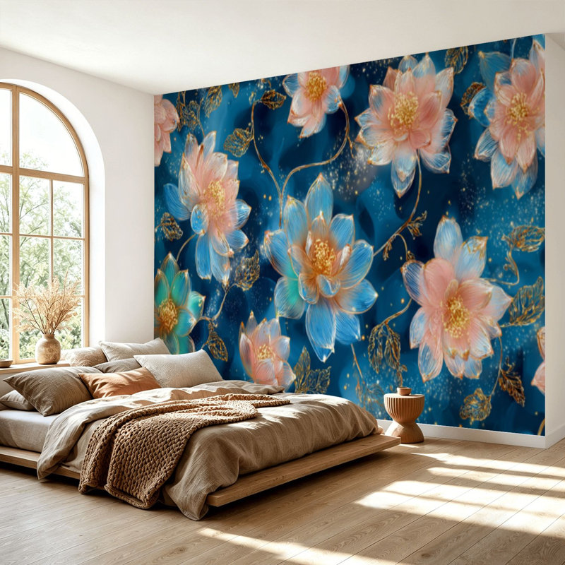Papier peint adhésif auto-adhésif moderne pour la chambre à coucher L 69 po x l 96 po Peel and Stick