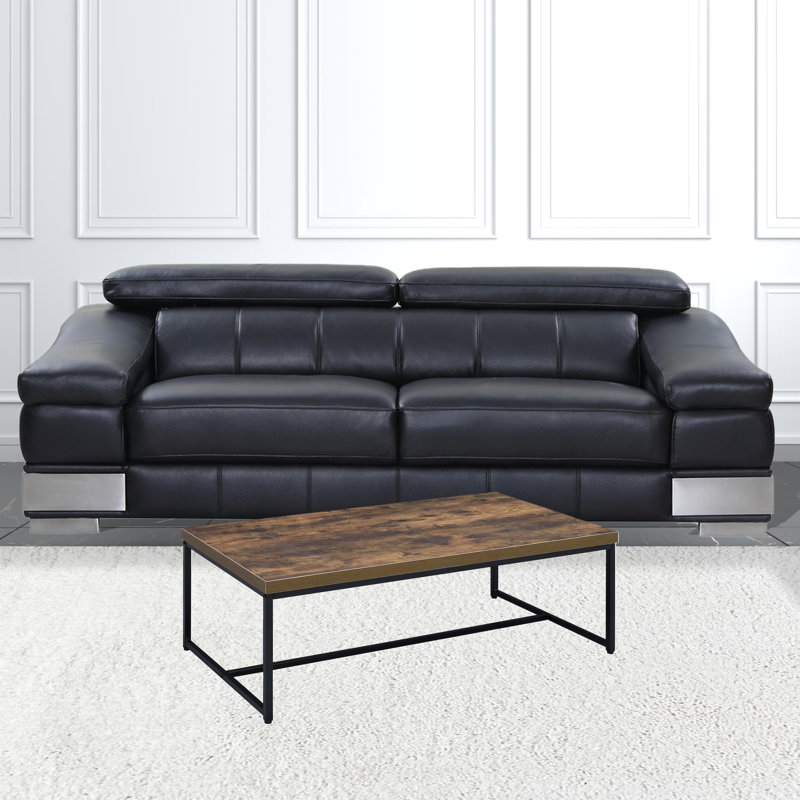 Oakgrove Rectangular Coffee Table in Weathered Oak and Black