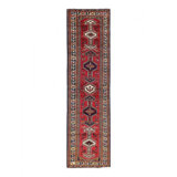 One-of-a-Kind 3'2"x13'1" Area Rug in Rust/Navy Blue/Beige