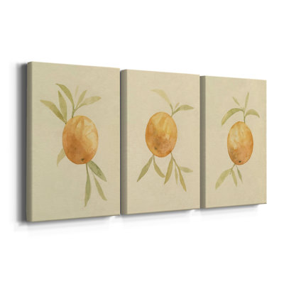 Dappled Oranges I - Toile tendue avec châssis sur mesure - 3 pièces