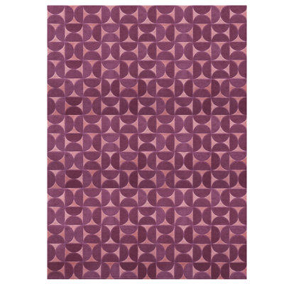 Horizons Geometric Area Rug in Pink