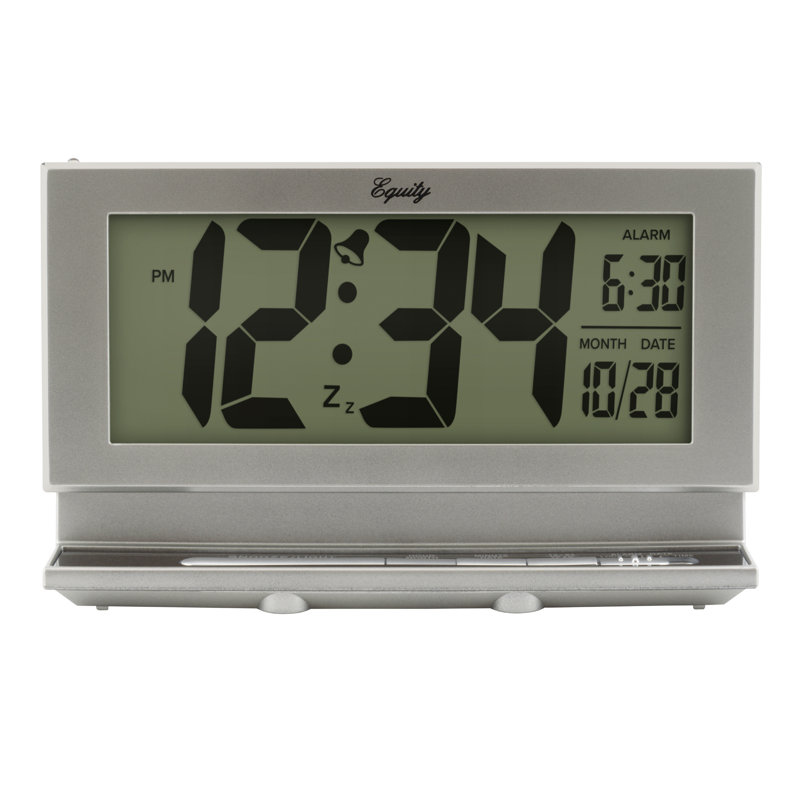 Electric Tabletop Clock in Gray with Alarm