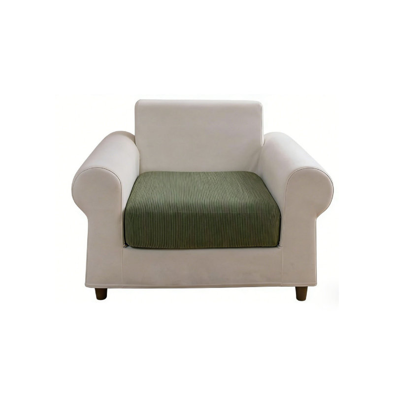 Polyester Box Cushion Sofa Slipcover
