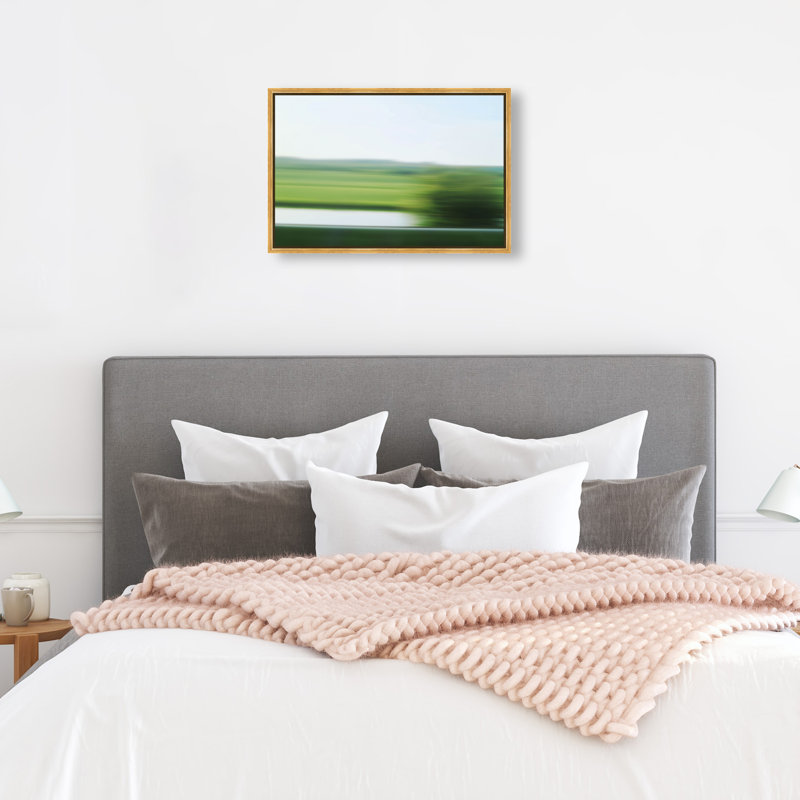 Velocity Meadow I Print by Oliver Gal, 21"H x 31"W, Gold Floater Frame