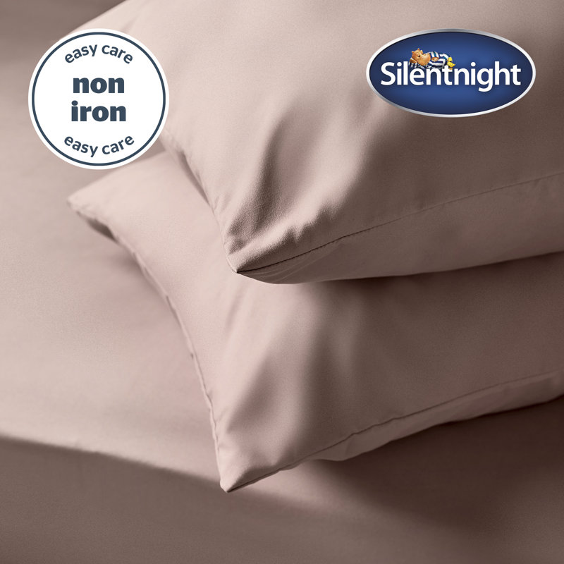 Silentnight Supersoft Plain Microfibre Housewife Pillowcase, Pink