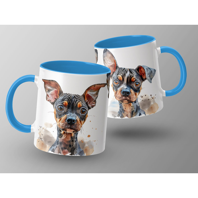 Ceramic Coffee Mug, Light Blue, 3