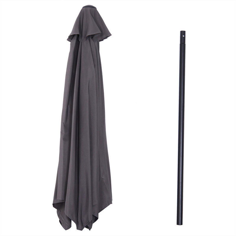 2.7cm Tilt Market Parasol, Dark Grey