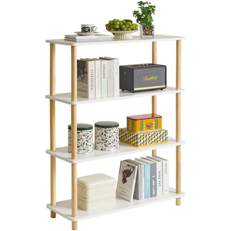 Aryssa 80cm W Standard Bookcase, (4 Shelves) 108cm H x 80cm W x 30cm D