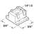 Bi-Fold Door Guide Cap, Nylon, Fits 1/4 in. Rod