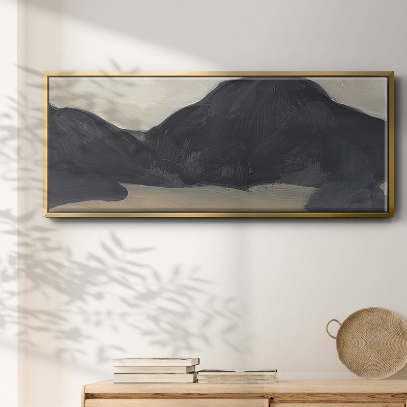 Mountain Range IV- Framed Canvas, 20" H x 50" W
