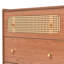 Buffet en bois massif 15,73 po Despain avec tiroirs en rotin