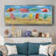 «Bright Beach Chairs», peinture sur toile encadrée-1936489852-1936489855