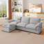 Canapé modulaire en chenille gris pour confort ultime