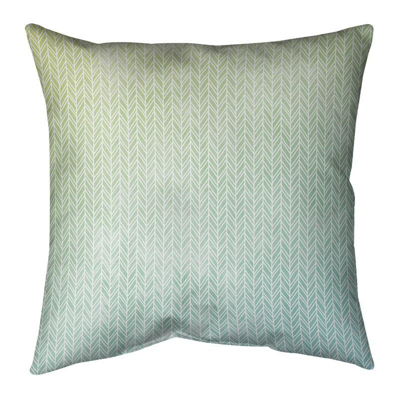 Housse et insert de coussin Katelyn Elizabeth Square, H 14 po x l 14 po, Bourre en polyester, Bleu / Jaune