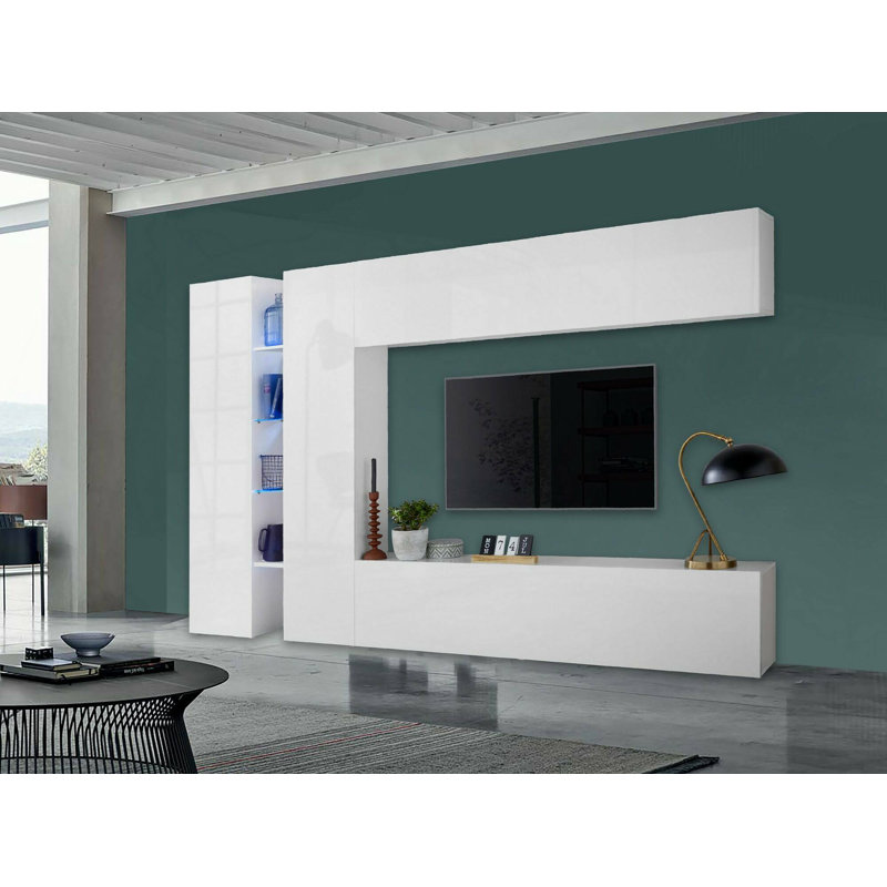 Carabeo Rectangle Accent Cabinet, Glossy White